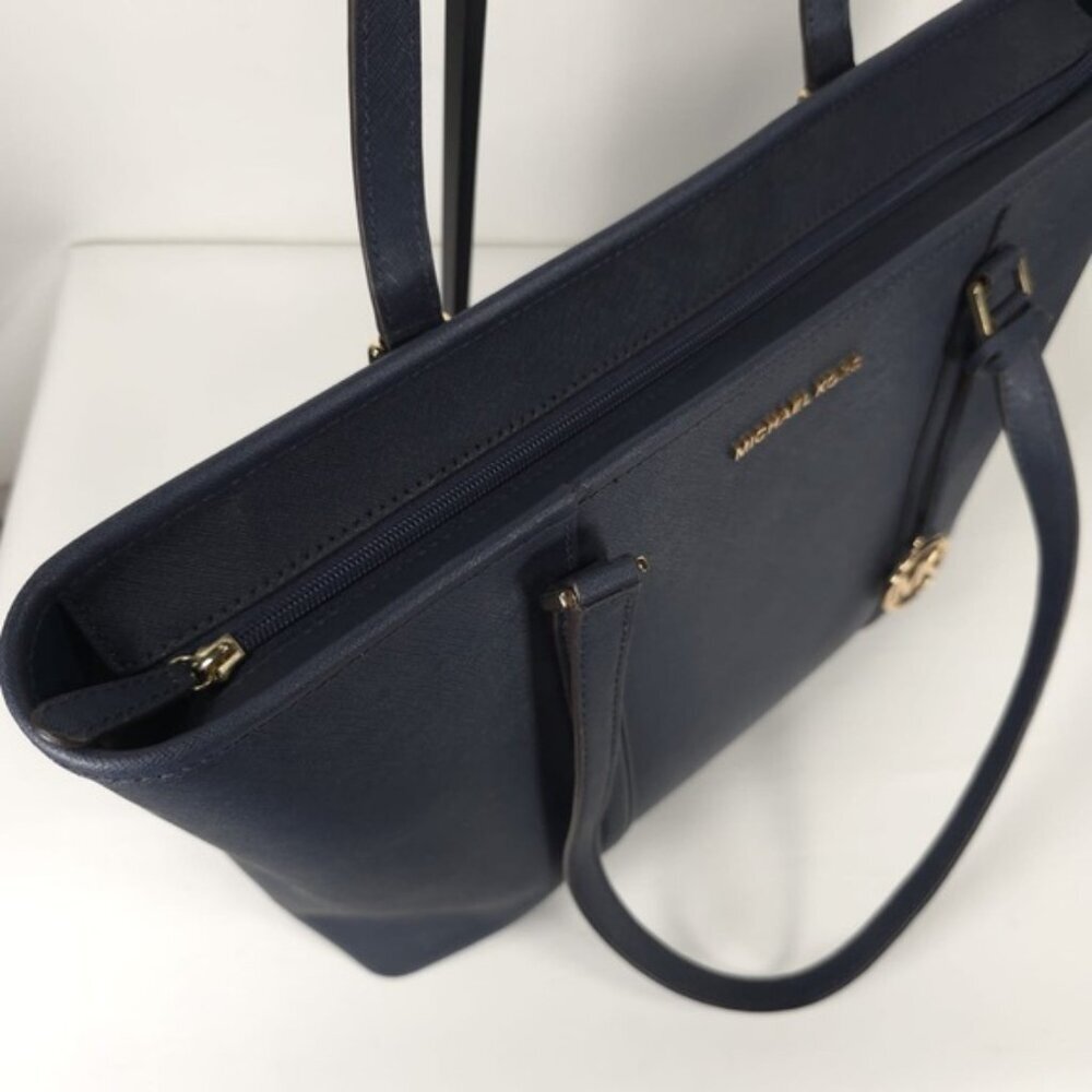 MICHAEL KORS LEATHER LOGO Navy Sady Large Tote Bag IM-1904 F19 35T7GD4T7L 406 - Picture 11 of 16